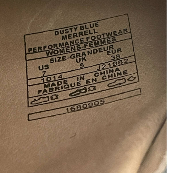 Merrell Veranda Eve Womens Leather Slide Sandals in Dusty Blue Size 7‎ - Picture 7 of 8